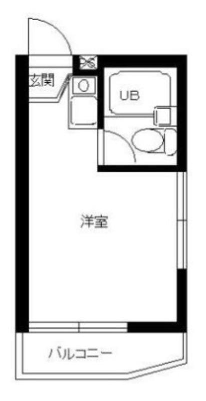 スカイコート品川3(ワンルーム/2階)の間取り写真