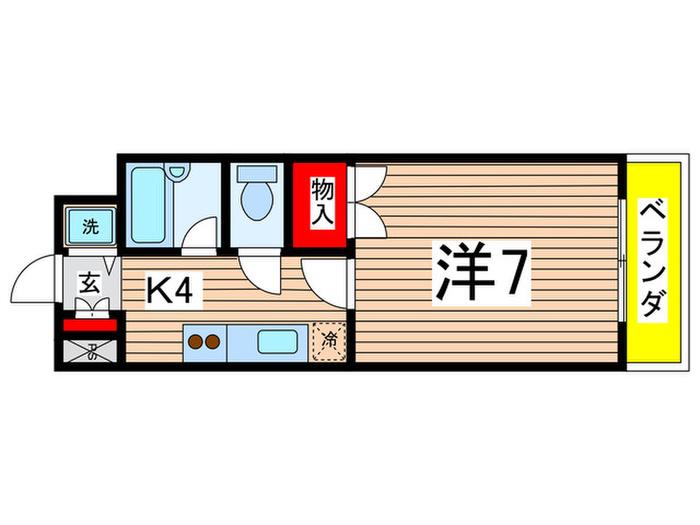 セレッソコート西原(1K/8階)の間取り写真