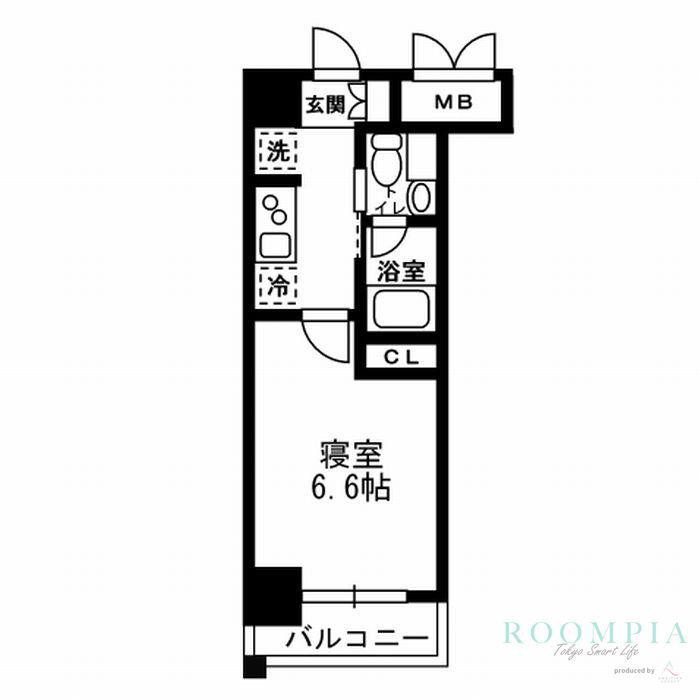 レジディア月島III(1K/12階)の間取り写真