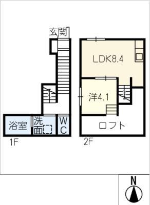 RADIANCE大府II(1LDK/2階)の間取り写真