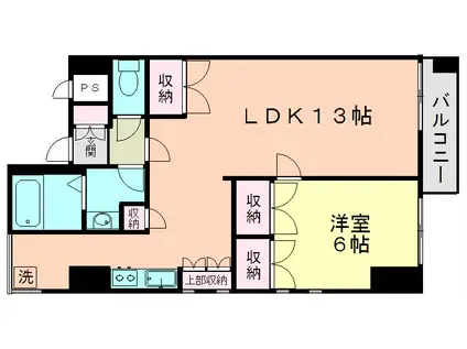 SEVEN GATE(1LDK/3階)の間取り写真