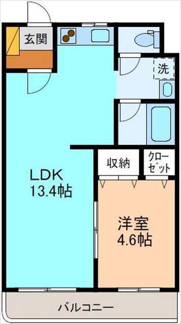 パレスヒーロー(1LDK/1階)の間取り写真