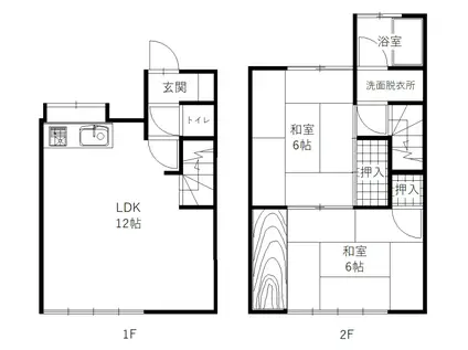 メゾーネ88(2LDK/1階)の間取り写真