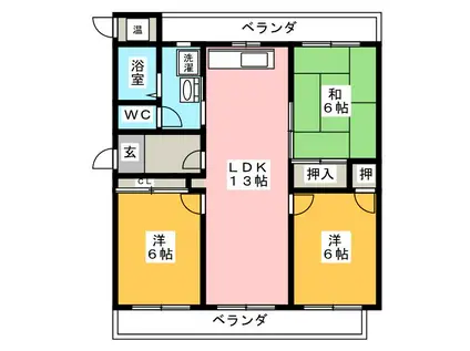パークサイドM(3LDK/3階)の間取り写真