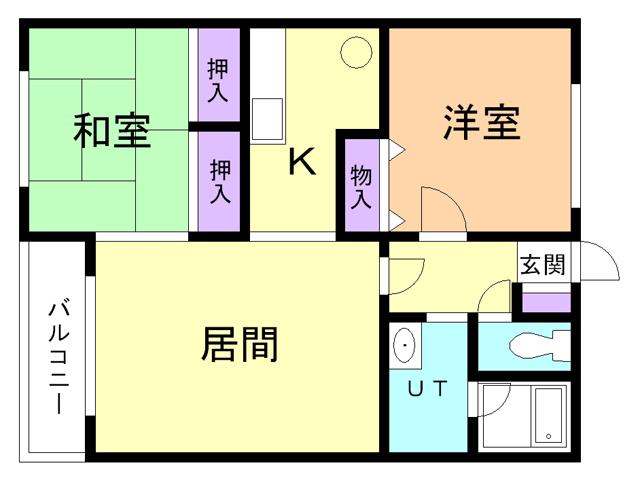 チェリーハイツAYA(2LDK/2階)の間取り写真