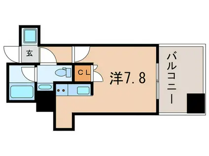 コンフォリア東池袋ウエスト(ワンルーム/1階)の間取り写真