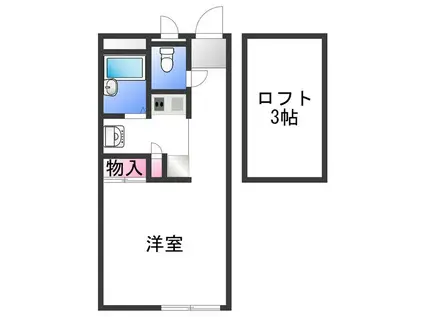 レオパレスTASLAGE(1K/1階)の間取り写真