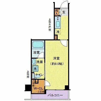 クレヴィスタ西馬込(1K/4階)の間取り写真