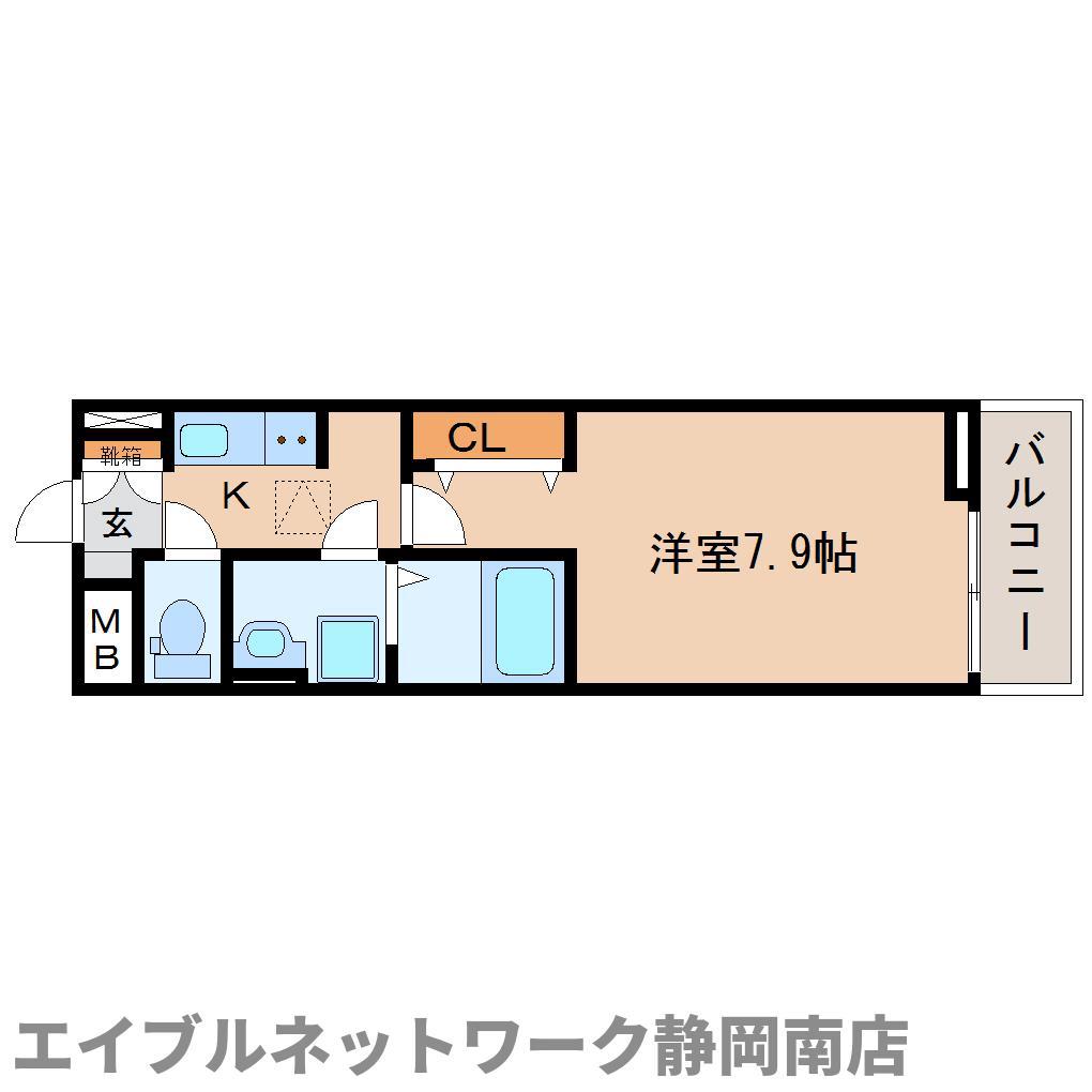 ルナリア(1K/1階)の間取り写真