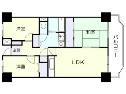 プレスト・コート壱番館(3LDK/2階)の間取り写真