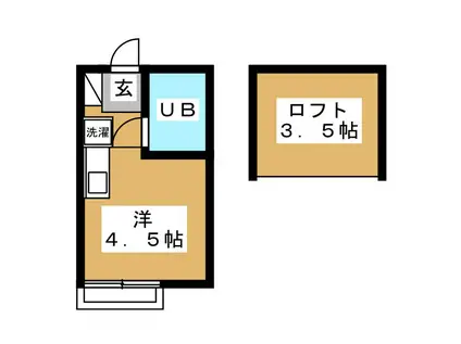 アムズ神大寺(ワンルーム/1階)の間取り写真