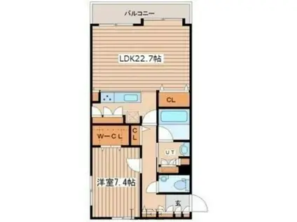 ラ・クラッセ札幌ステーションテラス(1LDK/13階)の間取り写真