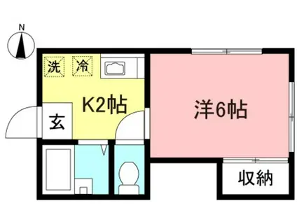 大村ハイツ(1K/1階)の間取り写真
