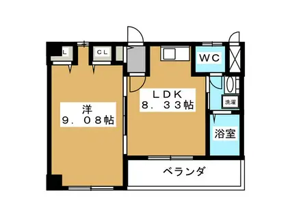 カサイマンション(1LDK/3階)の間取り写真