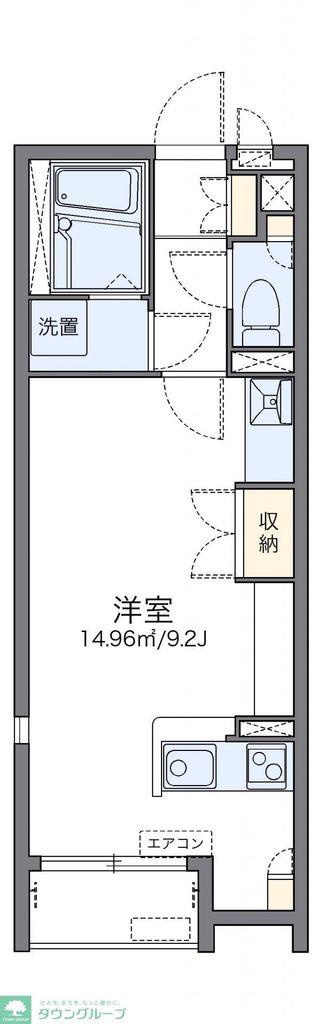 レオネクストプラム(ワンルーム/2階)の間取り写真