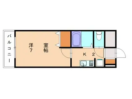 レディスコスモ(1K/3階)の間取り写真