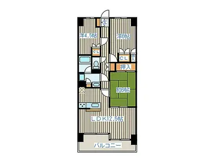 ナイスアーバン大和町ステイツ(3LDK/7階)の間取り写真