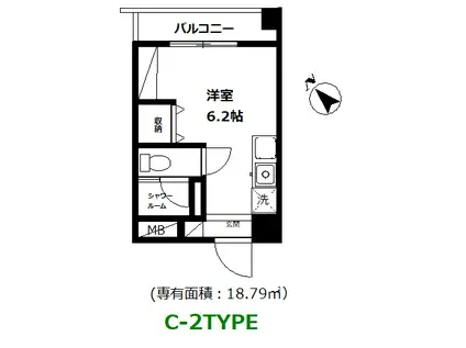 アネックス上小町(1K/1階)の間取り写真
