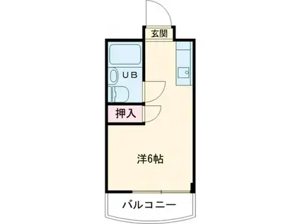 ベルハイム畷(ワンルーム/4階)の間取り写真