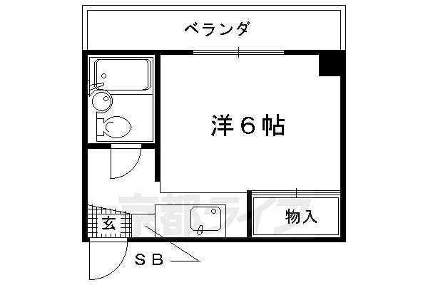 ハイツ藤林(1K/3階)の間取り写真
