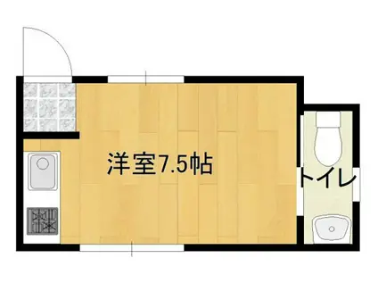 YS KOKUBU(ワンルーム/2階)の間取り写真