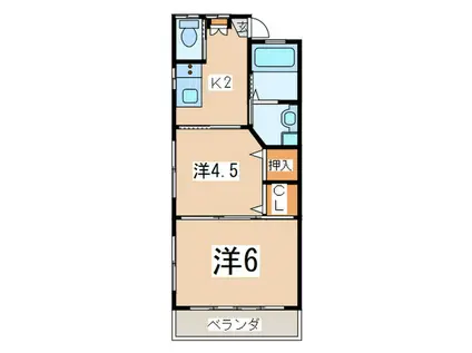 MON CHOUCHOU(2K/2階)の間取り写真