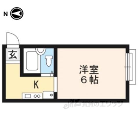 橘ハイツ(1K/4階)の間取り写真