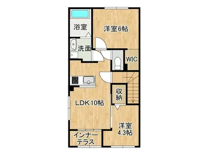 パル ヤマニ(2LDK/2階)の間取り写真