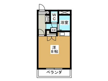 ル・アーブル(ワンルーム/3階)の間取り写真