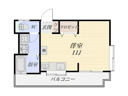 エスポワールM(ワンルーム/4階)の間取り写真
