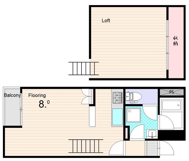 LOFT(1K/3階)の間取り写真