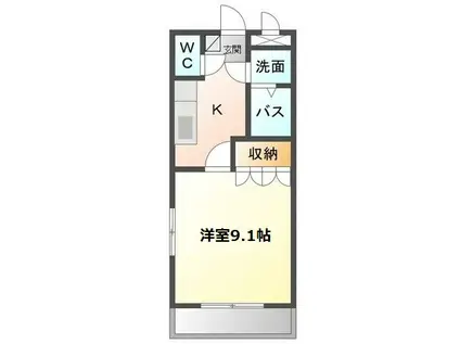 MJハウス横吹(1K/1階)の間取り写真