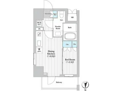 クレスト小杉スクエア(1DK/7階)の間取り写真