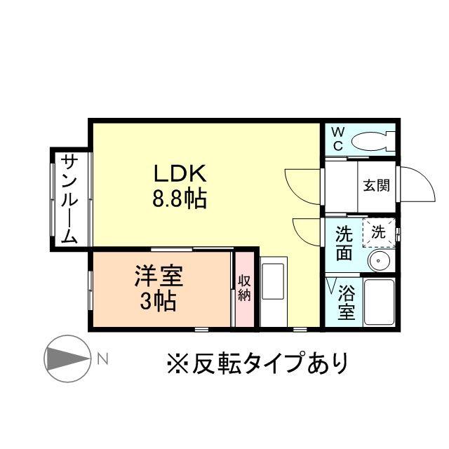 PROVENCEI(1LDK/1階)の間取り写真