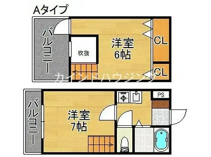 アベニュー岸里(2K/5階)の間取り写真