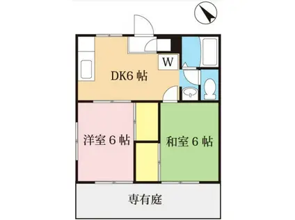 KTRエステート(2DK/1階)の間取り写真