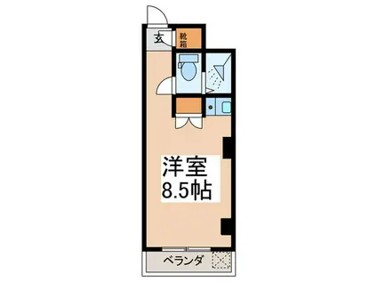 セザールプラザ府中(ワンルーム/4階)の間取り写真