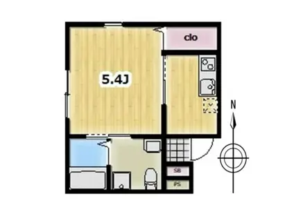 MAISONDEL ALIE(1K/3階)の間取り写真