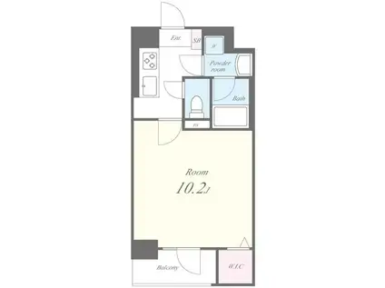 アビティ南大井I(1K/1階)の間取り写真