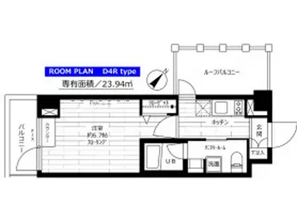 ステージグランデ新桜台(1K/6階)の間取り写真