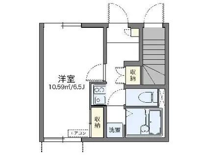 レオネクストサークル西台(1K/1階)の間取り写真