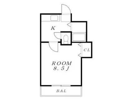 ラ ロンドL1(1K/2階)の間取り写真