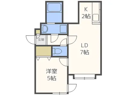 MOCHA(1LDK/3階)の間取り写真