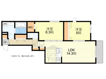 STELLA MAISON UEIKEDA(2LDK/2階)の間取り写真