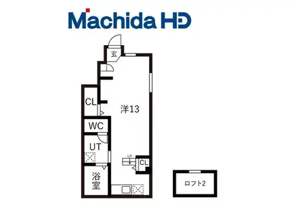 あんしん河合08-1079(ワンルーム/1階)の間取り写真