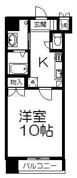 アネット柏木(1K/6階)の間取り写真