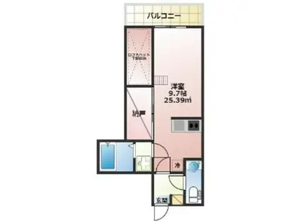 ベストステージ新狭山I(ワンルーム/1階)の間取り写真