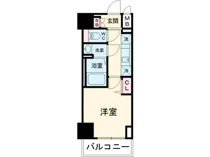 CREST TAPP DITA 神戸西パークフロント(1K/12階)の間取り写真