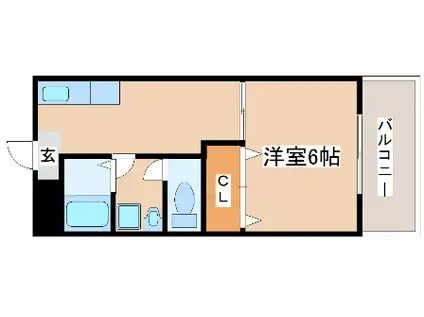プレアール西神戸II(1DK/2階)の間取り写真