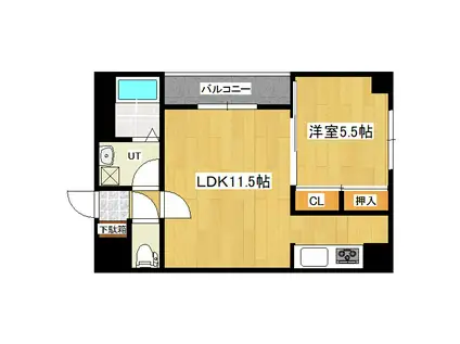 MS SAKAI(1LDK/3階)の間取り写真